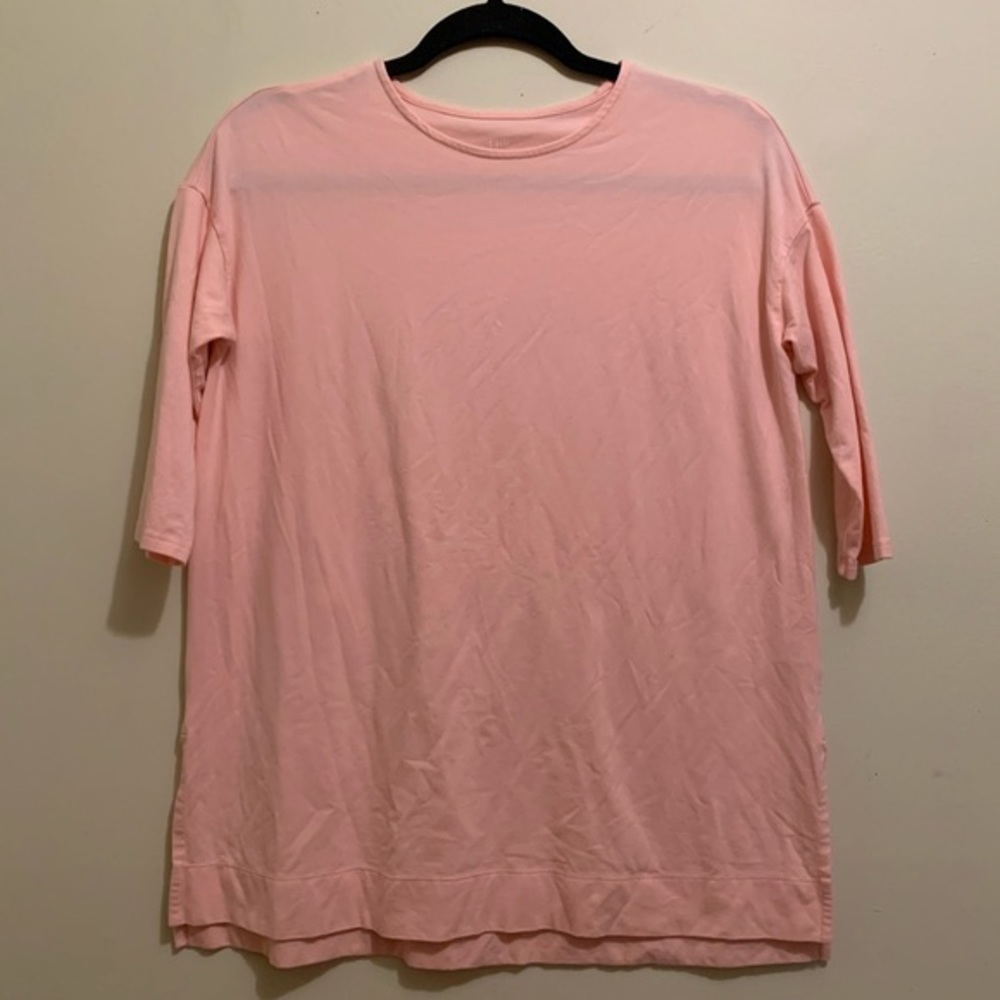 J. JILL Pink Luxe Supima Ballet Sleeve Tunic | XS